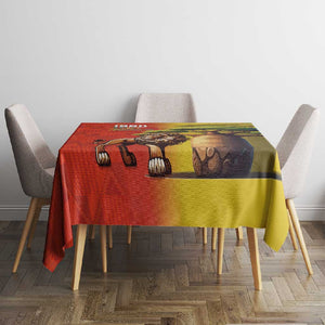 Afro Senegal Independence Day Tablecloth 65th Anniversary - Kente Pattern