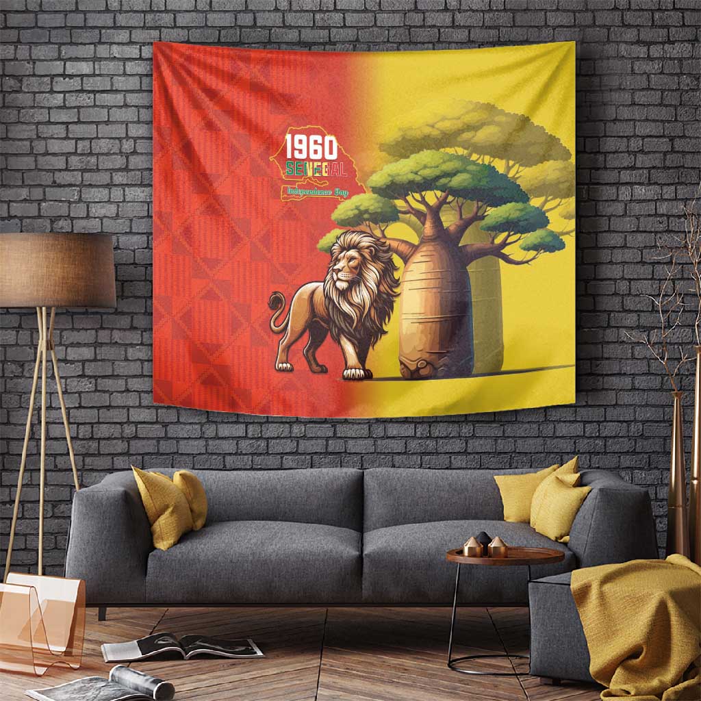 Afro Senegal Independence Day Tapestry 65th Anniversary - Kente Pattern