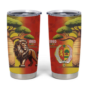Afro Senegal Independence Day Tumbler Cup 65th Anniversary - Kente Pattern