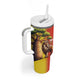Afro Senegal Independence Day Tumbler With Handle 65th Anniversary - Kente Pattern