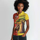 Afro Senegal Independence Day Women Polo Shirt 65th Anniversary - Kente Pattern