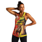 Afro Senegal Independence Day Women Racerback Tank 65th Anniversary - Kente Pattern