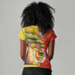 Afro Senegal Independence Day Women V-Neck T-Shirt 65th Anniversary - Kente Pattern
