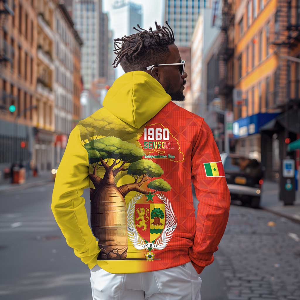 Afro Senegal Independence Day Zip Hoodie 65th Anniversary - Kente Pattern