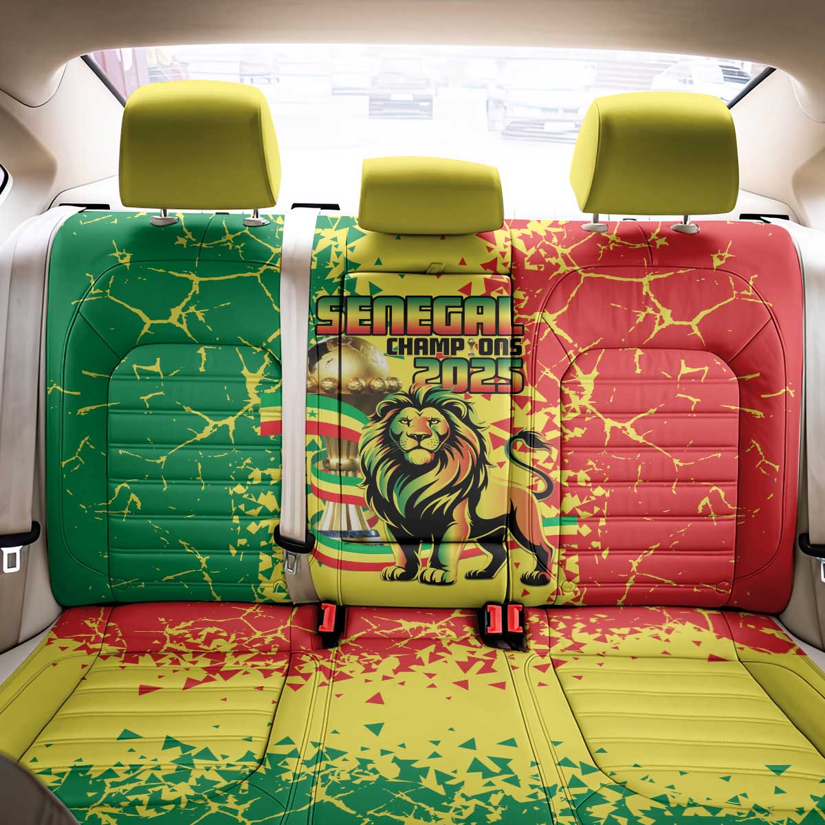 Senegal Football Back Car Seat Cover We Are the Champions