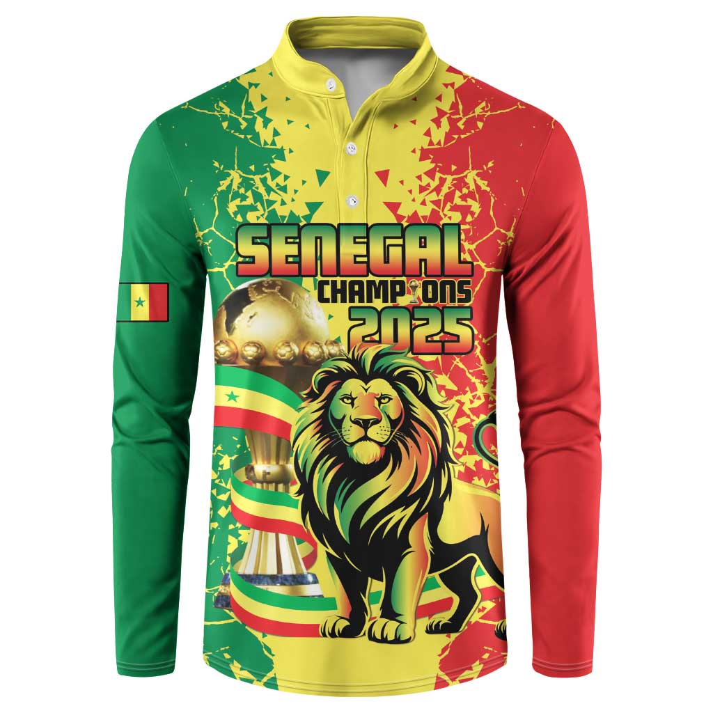 Custom Senegal Football Button Sweatshirt We Are the Champions