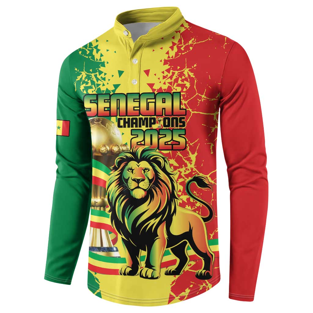 Custom Senegal Football Button Sweatshirt We Are the Champions