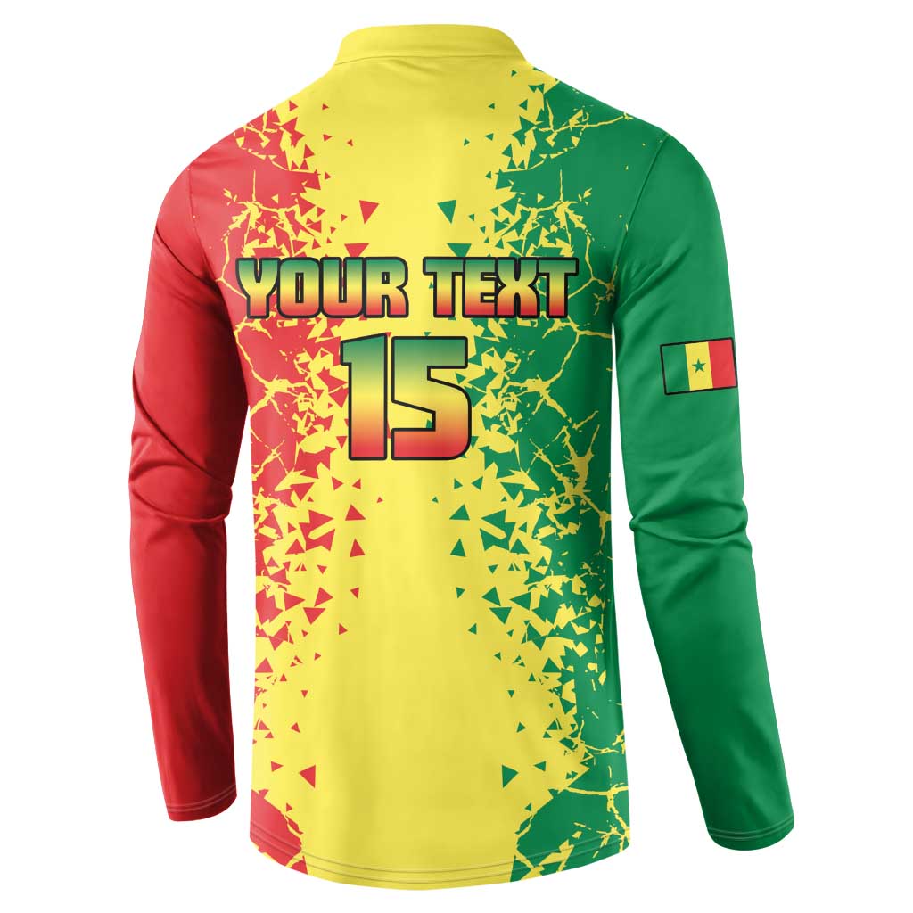 Custom Senegal Football Button Sweatshirt We Are the Champions
