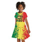 Custom Senegal Football Kid Short Sleeve Dress We Are the Champions