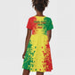 Custom Senegal Football Kid Short Sleeve Dress We Are the Champions