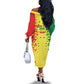 Custom Senegal Football Off The Shoulder Long Sleeve Dress We Are the Champions