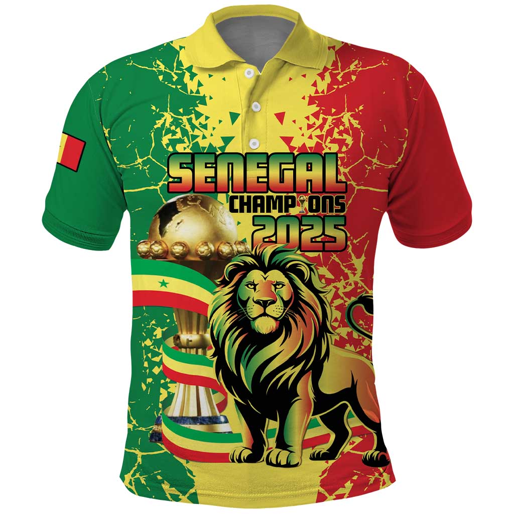Custom Senegal Football Polo Shirt We Are the Champions