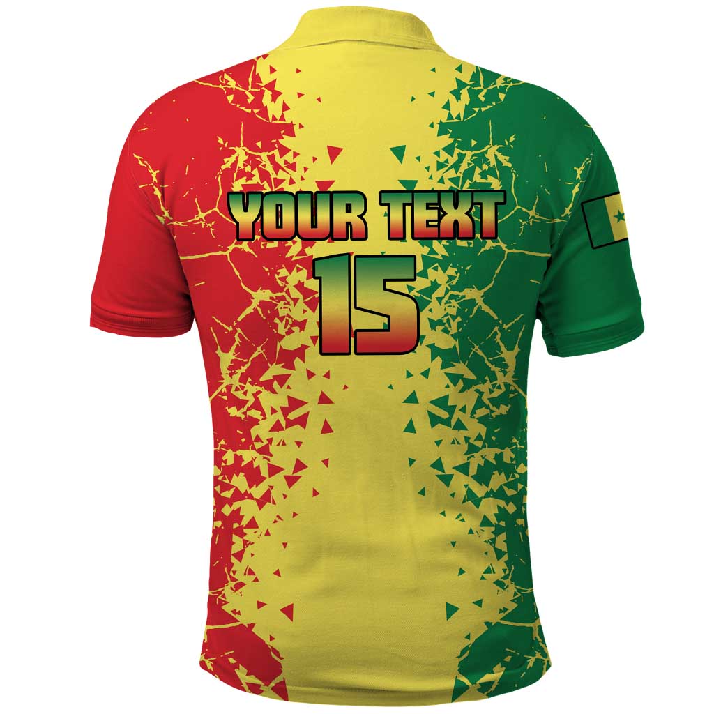 Custom Senegal Football Polo Shirt We Are the Champions