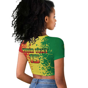 Custom Senegal Football Raglan Cropped T shirt We Are the Champions