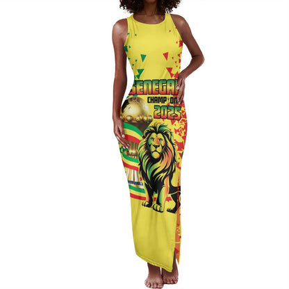 Custom Senegal Football Tank Maxi Dress We Are the Champions