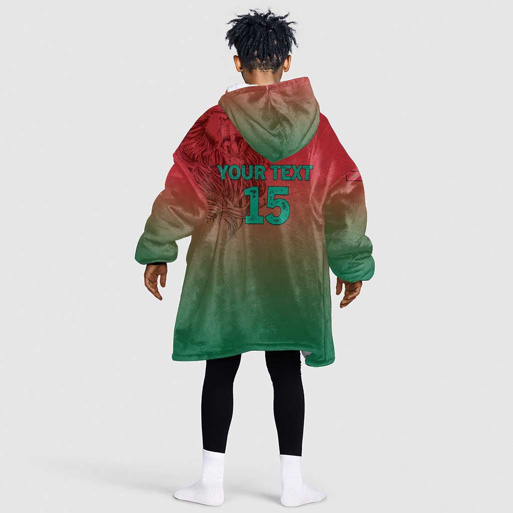 Custom Morocco Football Kid Wearable Blanket Hoodie 2025 Victory Is Ours