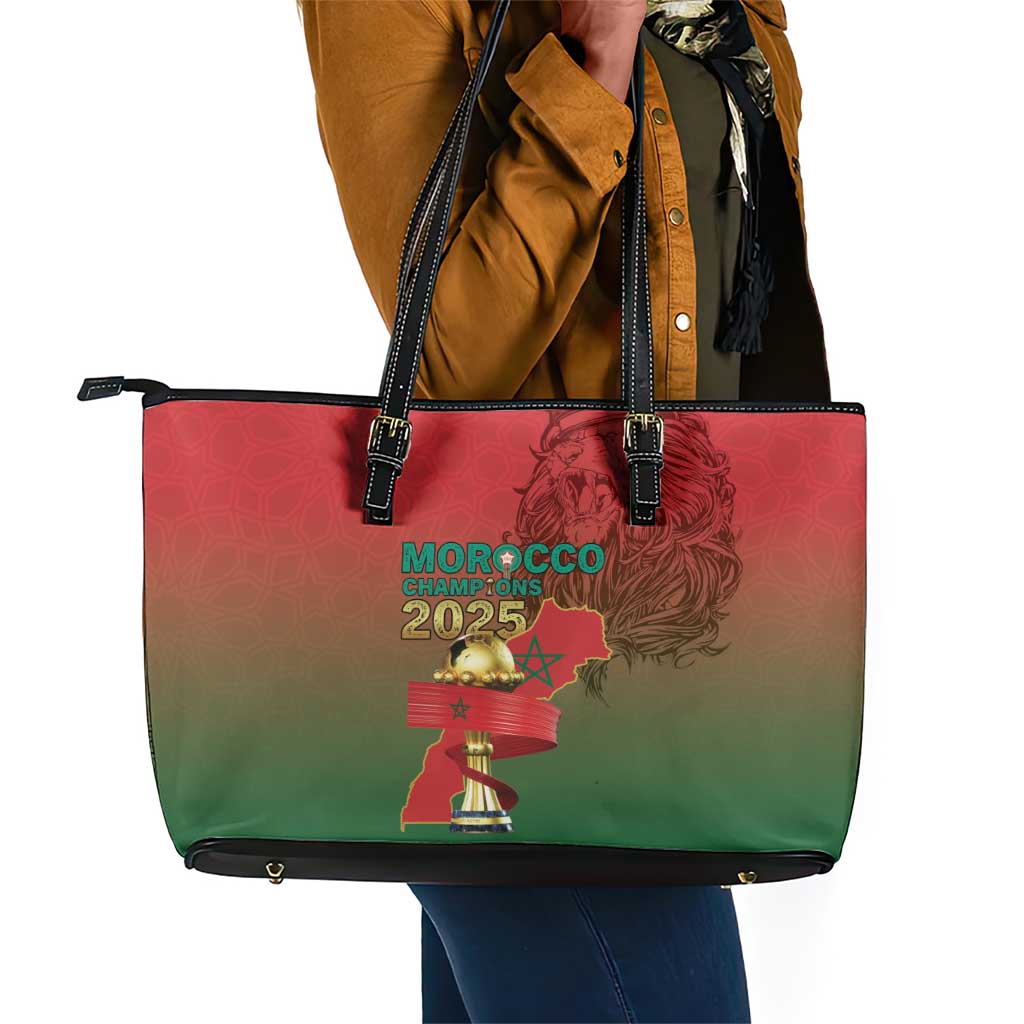 Morocco Football Leather Tote Bag 2025 Victory Is Ours
