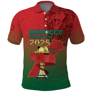 Custom Morocco Football Polo Shirt 2025 Victory Is Ours