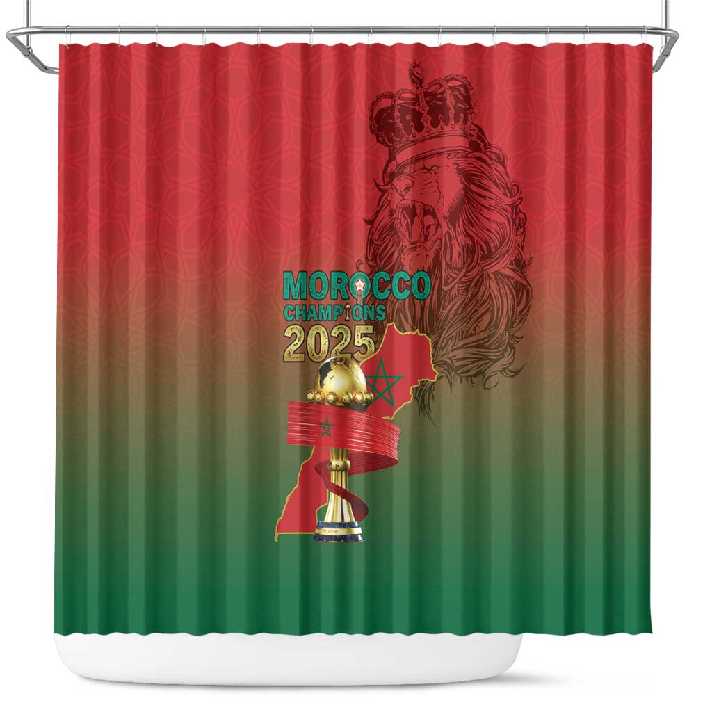 Morocco Football Shower Curtain 2025 Victory Is Ours
