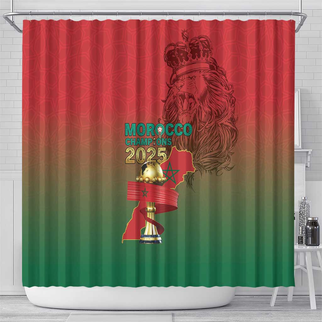 Morocco Football Shower Curtain 2025 Victory Is Ours