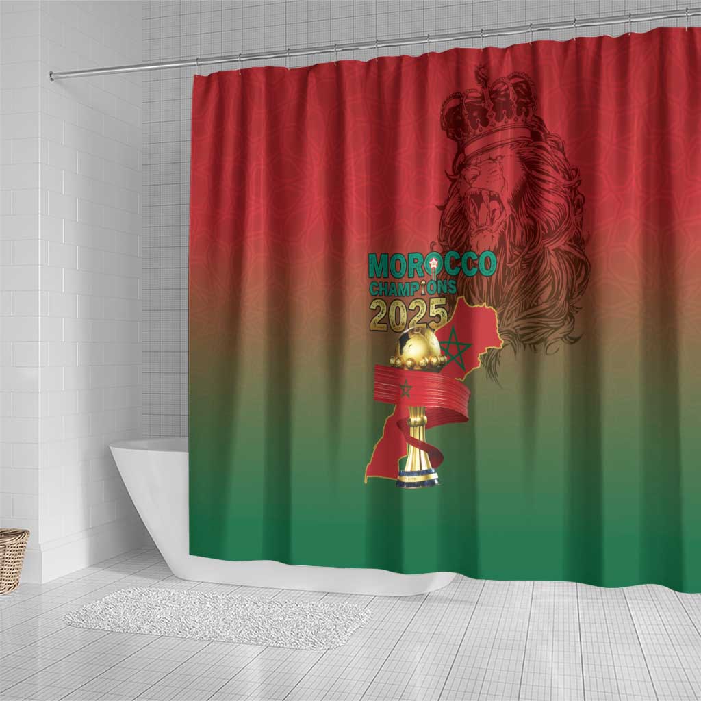 Morocco Football Shower Curtain 2025 Victory Is Ours
