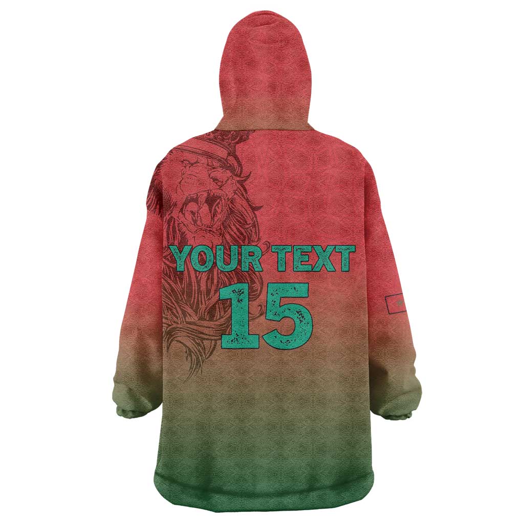 Custom Morocco Football Wearable Blanket Hoodie 2025 Victory Is Ours