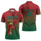 Custom Morocco Football Zipper Polo Shirt 2025 Victory Is Ours