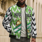 Custom Nigeria Football Bomber Puffer Jacket Super Eagles - Let’s Do It Again