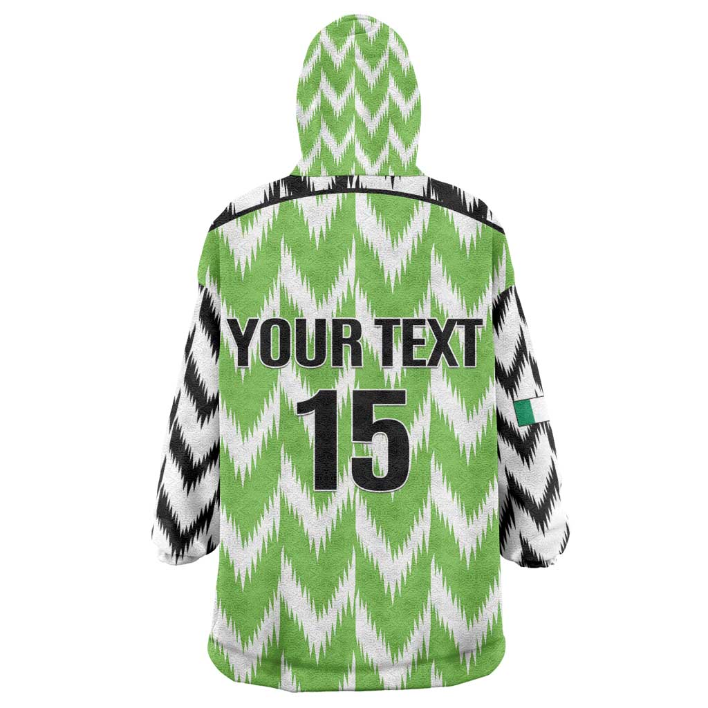 Custom Nigeria Football Kid Wearable Blanket Hoodie Super Eagles - Let’s Do It Again