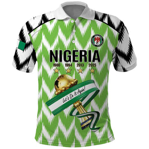 Custom Nigeria Football Polo Shirt Super Eagles - Let’s Do It Again