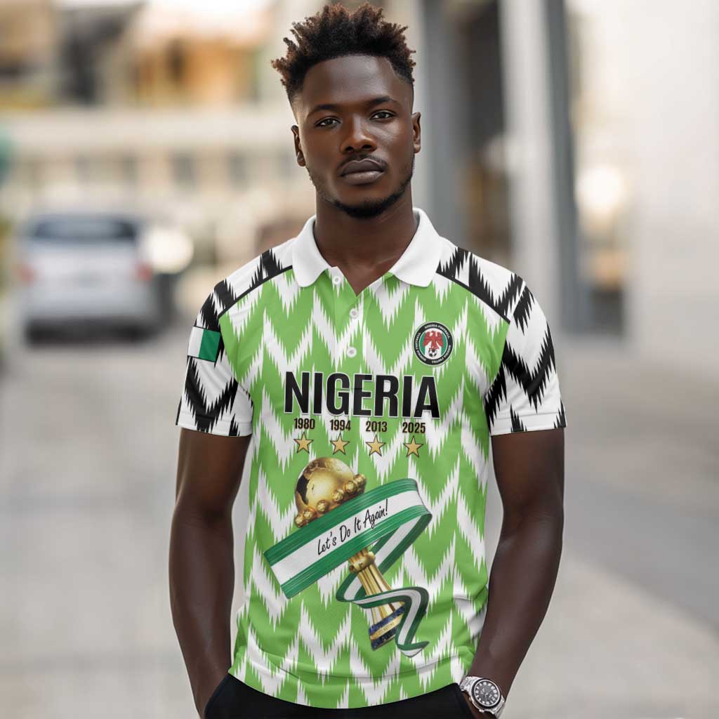 Custom Nigeria Football Polo Shirt Super Eagles - Let’s Do It Again