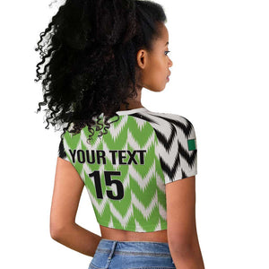 Custom Nigeria Football Raglan Cropped T shirt Super Eagles - Let’s Do It Again