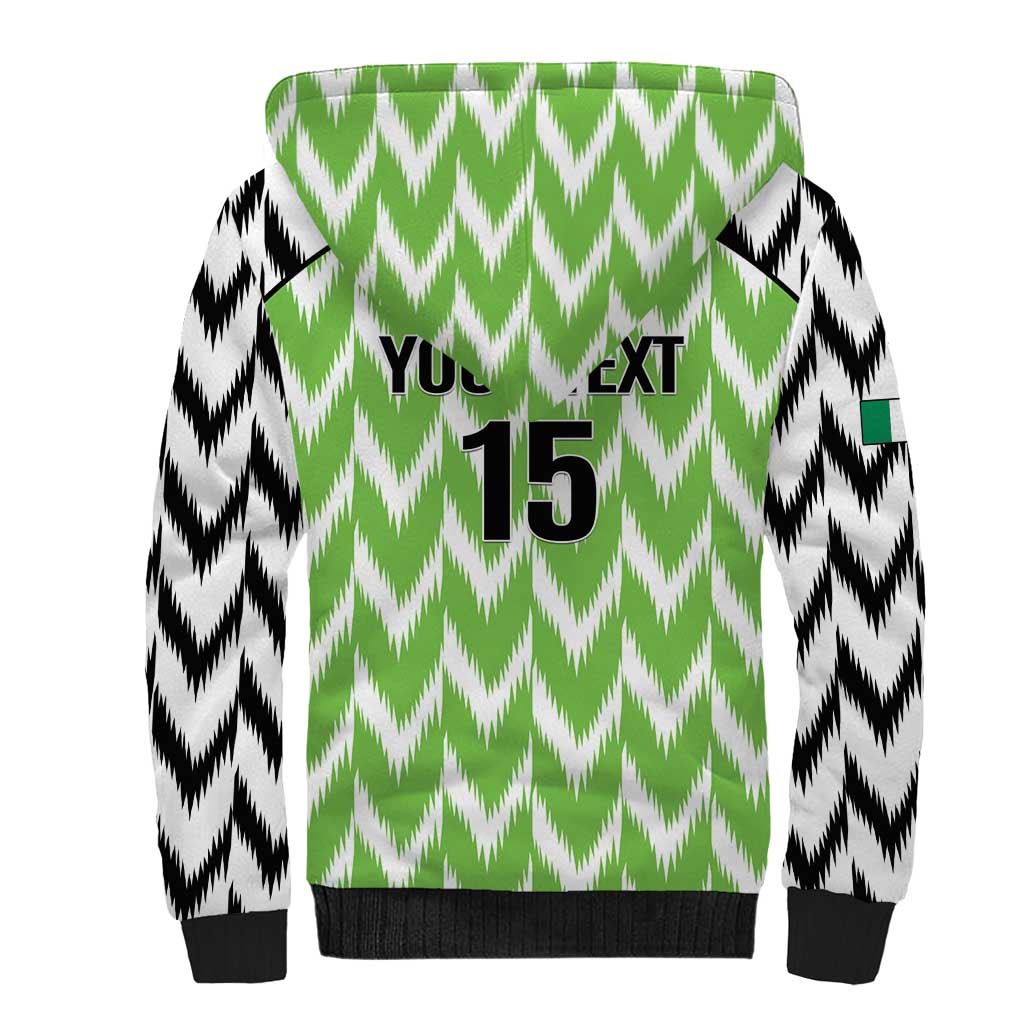 Custom Nigeria Football Sherpa Hoodie Super Eagles - Let’s Do It Again