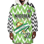 Custom Nigeria Football Wearable Blanket Hoodie Super Eagles - Let’s Do It Again