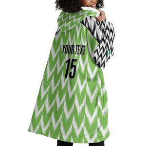 Custom Nigeria Football Wearable Blanket Hoodie Super Eagles - Let’s Do It Again