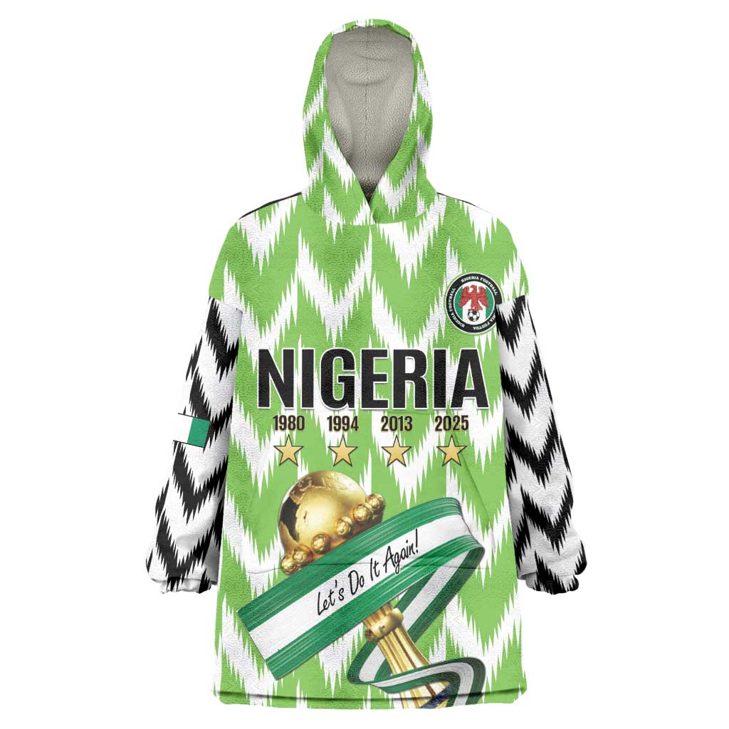 Custom Nigeria Football Wearable Blanket Hoodie Super Eagles - Let’s Do It Again