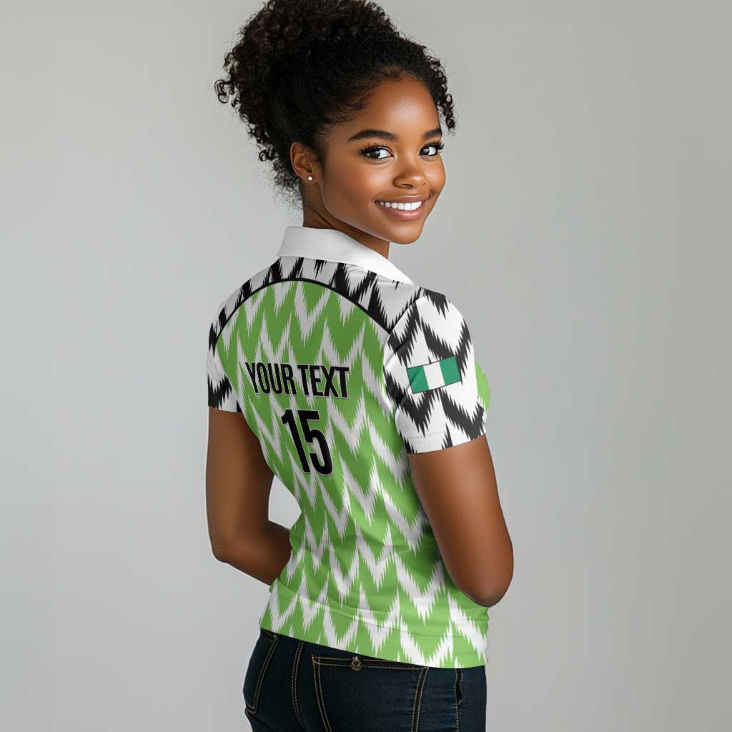 Custom Nigeria Football Women Polo Shirt Super Eagles - Let’s Do It Again
