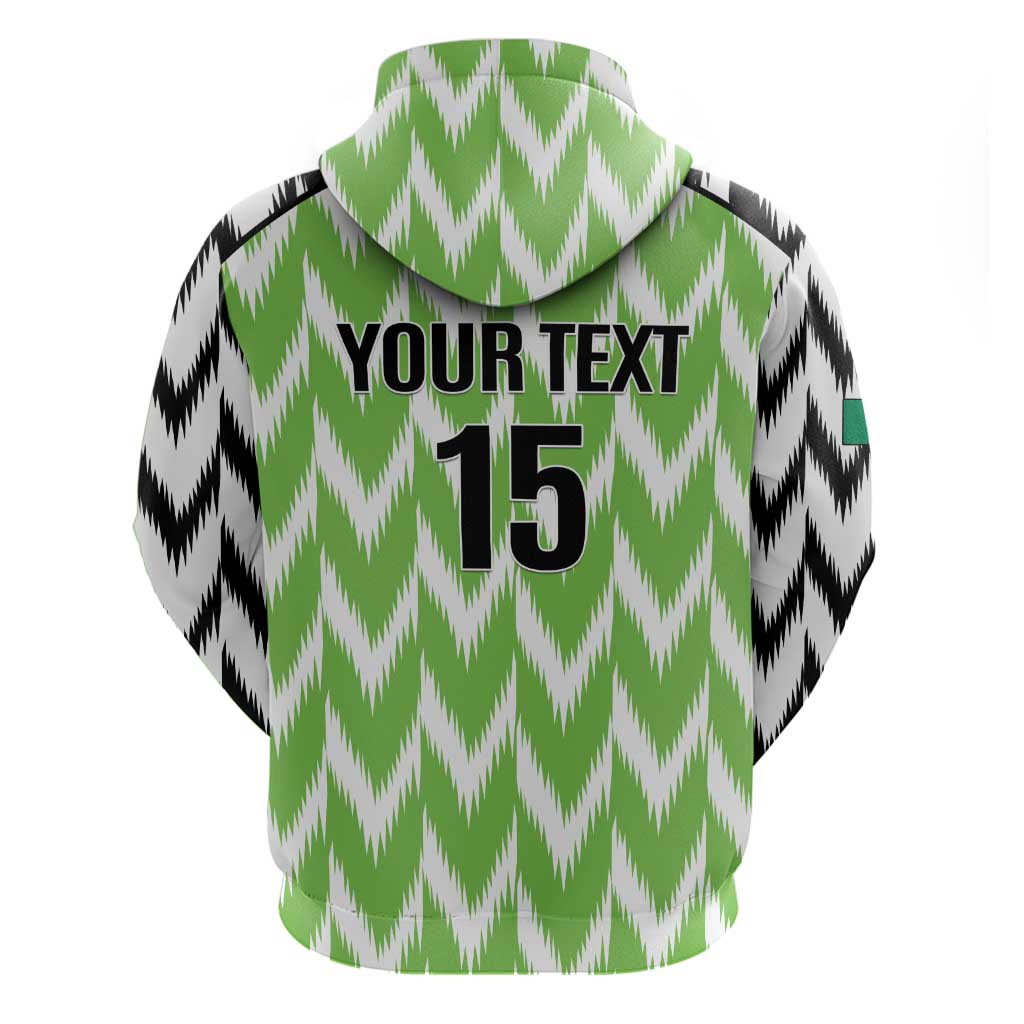 Custom Nigeria Football Zip Hoodie Super Eagles - Let’s Do It Again