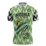 Custom Nigeria Football Zipper Polo Shirt Super Eagles - Let’s Do It Again