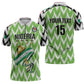 Custom Nigeria Football Zipper Polo Shirt Super Eagles - Let’s Do It Again