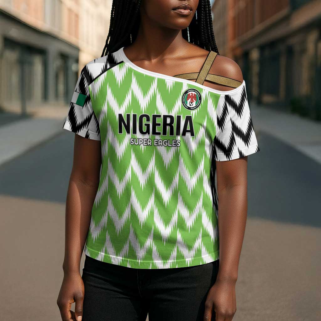 Custom Nigeria Football Cross Shoulder Shirt Go Champions Super Eagles