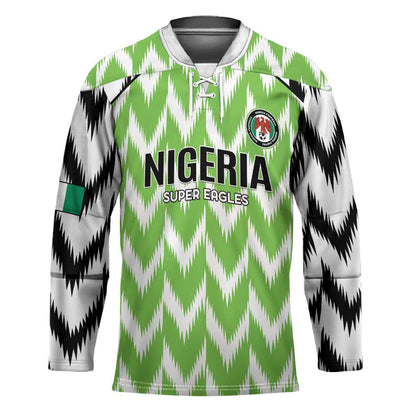 Custom Nigeria Football Hockey Jersey Go Champions Super Eagles