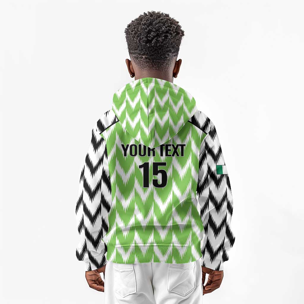 Custom Nigeria Football Kid Hoodie Go Champions Super Eagles