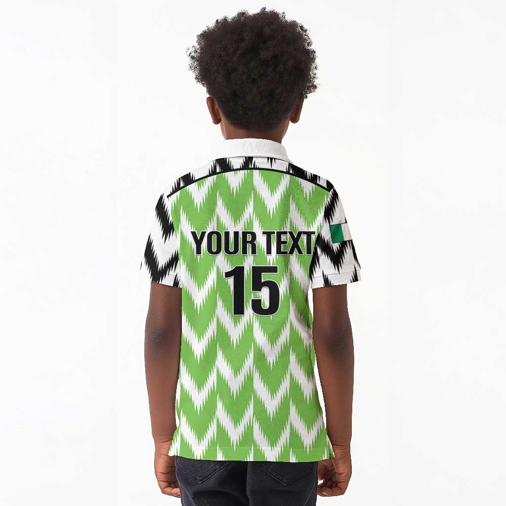 Custom Nigeria Football Kid Polo Shirt Go Champions Super Eagles