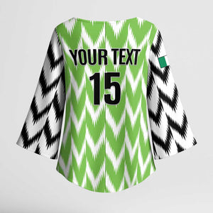 Custom Nigeria Football Kimono Sleeve Blouse Go Champions Super Eagles