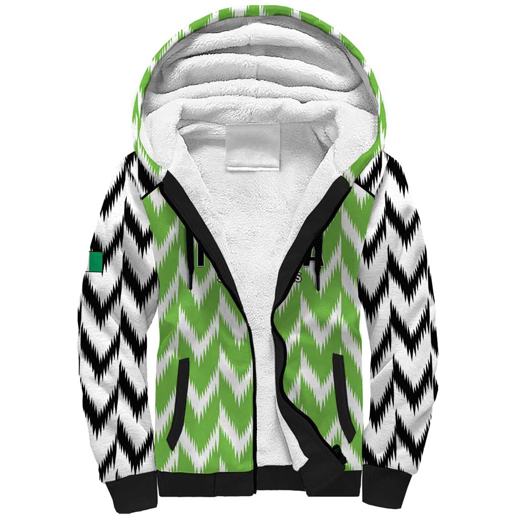 Custom Nigeria Football Sherpa Hoodie Go Champions Super Eagles