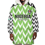 Custom Nigeria Football Wearable Blanket Hoodie Go Champions Super Eagles