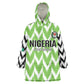 Custom Nigeria Football Wearable Blanket Hoodie Go Champions Super Eagles