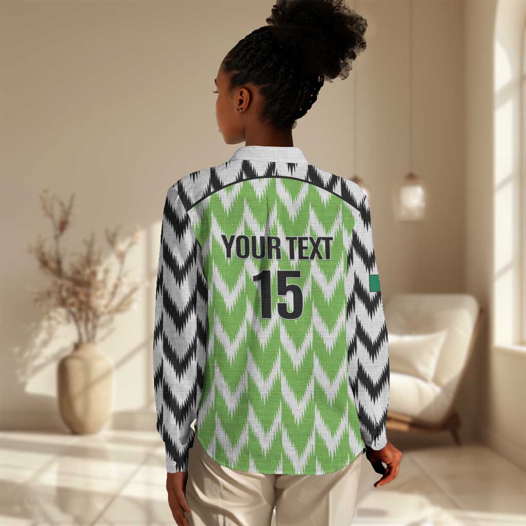 Custom Nigeria Football Women Casual Shirt Go Champions Super Eagles