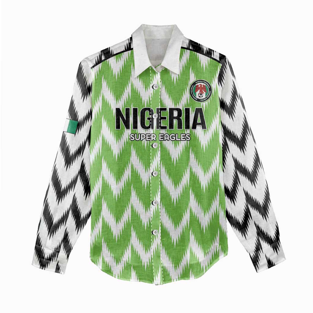 Custom Nigeria Football Women Casual Shirt Go Champions Super Eagles